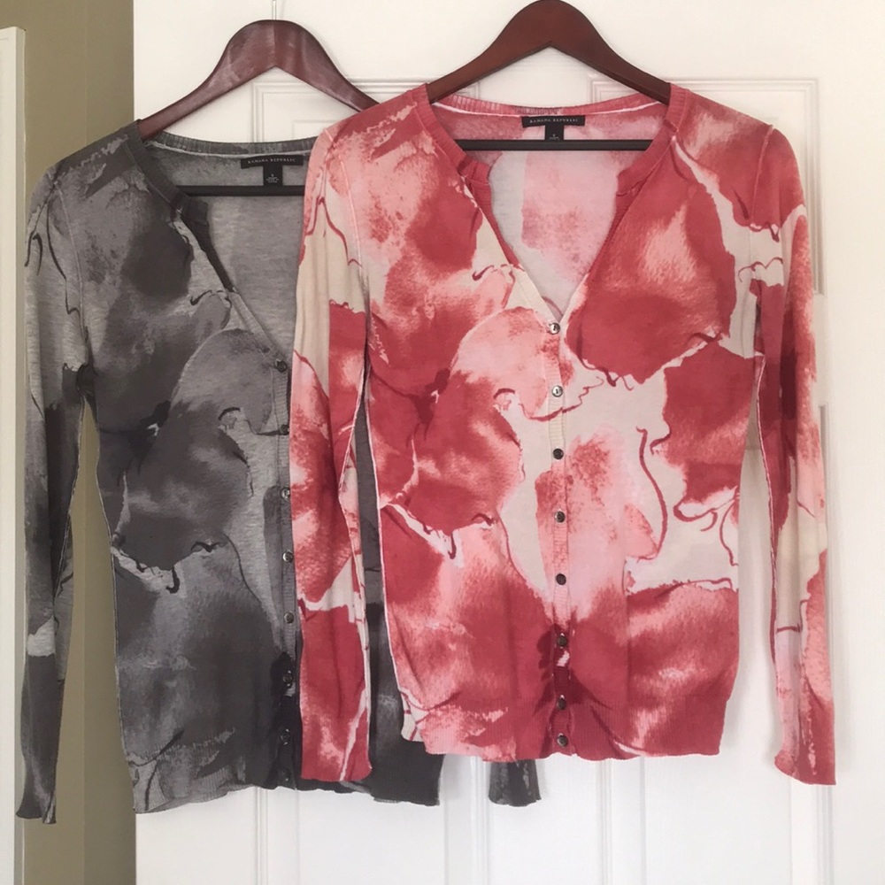 Two Banana Republic Cardigans